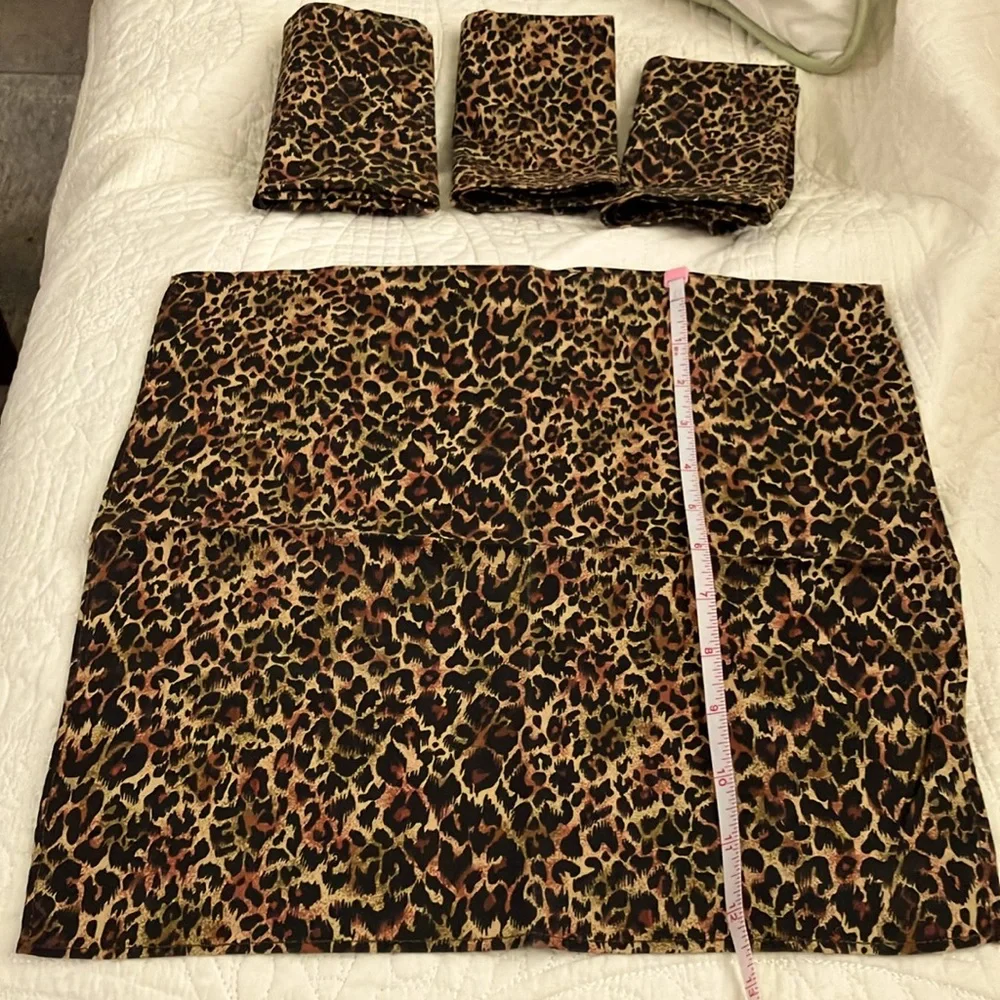 animal print napkins   hand crafted set of 12”x12” approximately- Cotton fabric